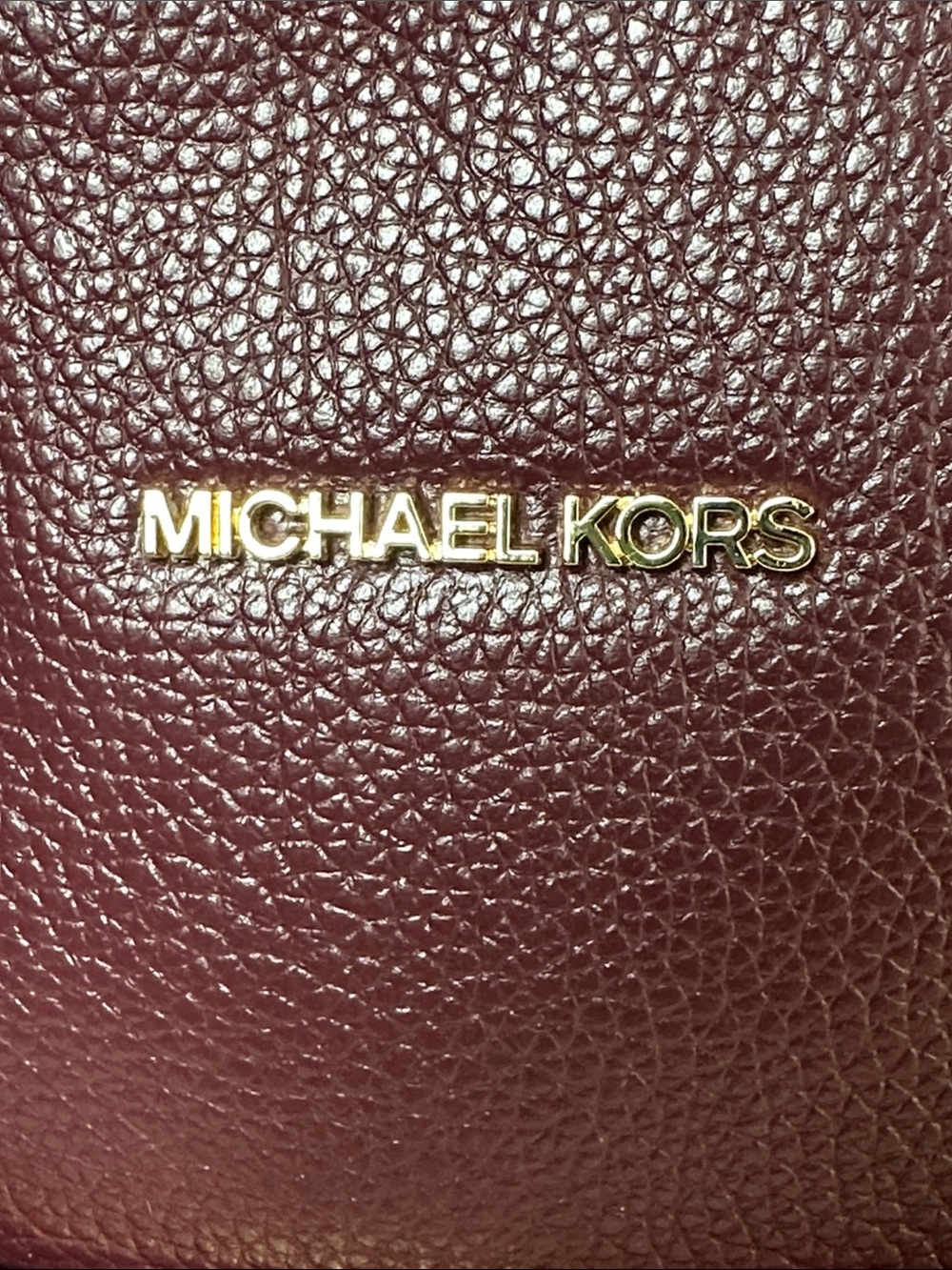 NWT Michael Kors Adina Merlot Leather MD Backpack with Gold Hardware - Picture 4 of 14